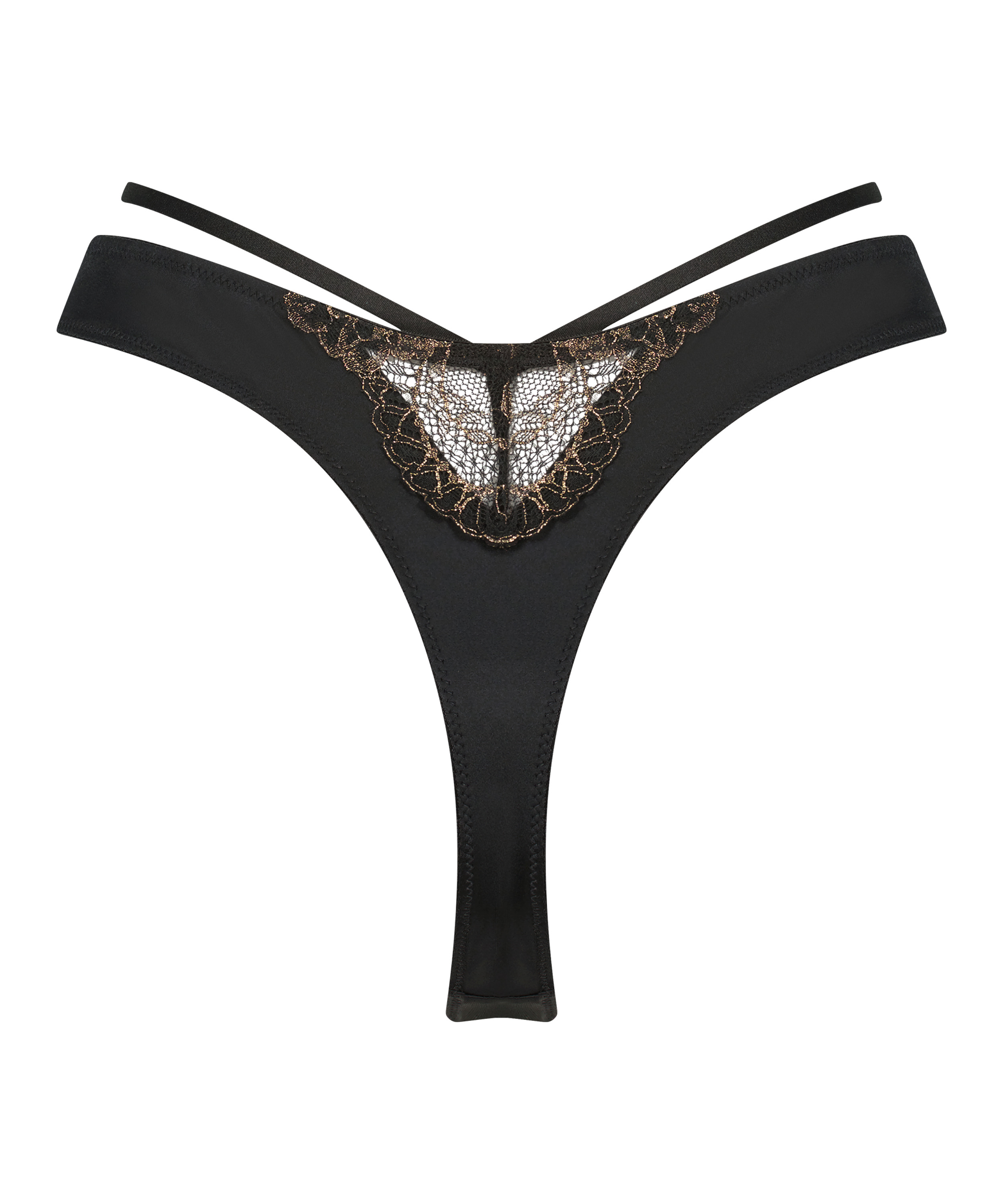 Hoog uitgesneden string Lexi, Zwart, main