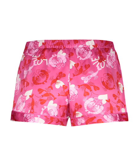 Short de pyjama Satin, Rose