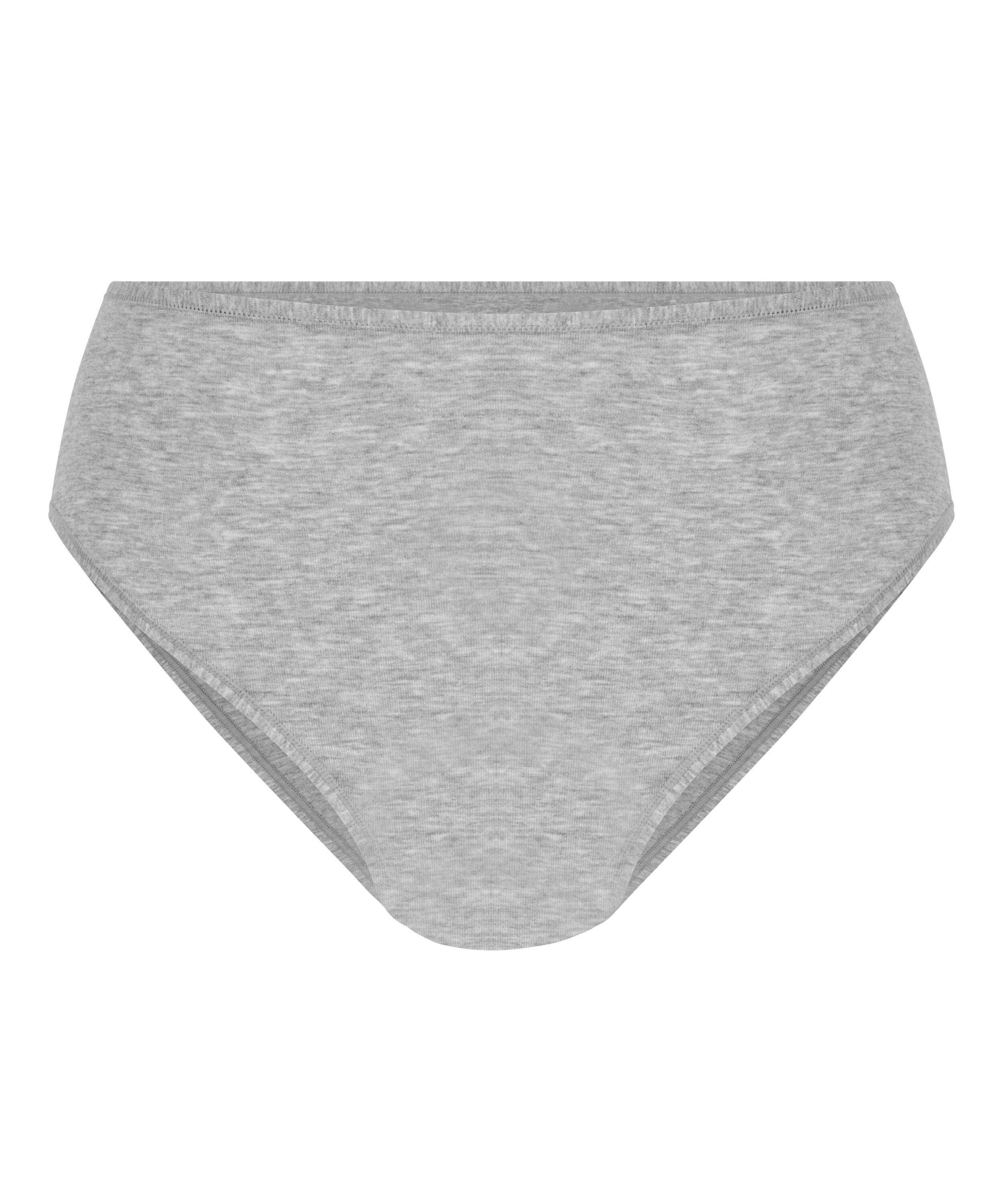 Culotte br&eacute;silienne jambe haute coton, Gris