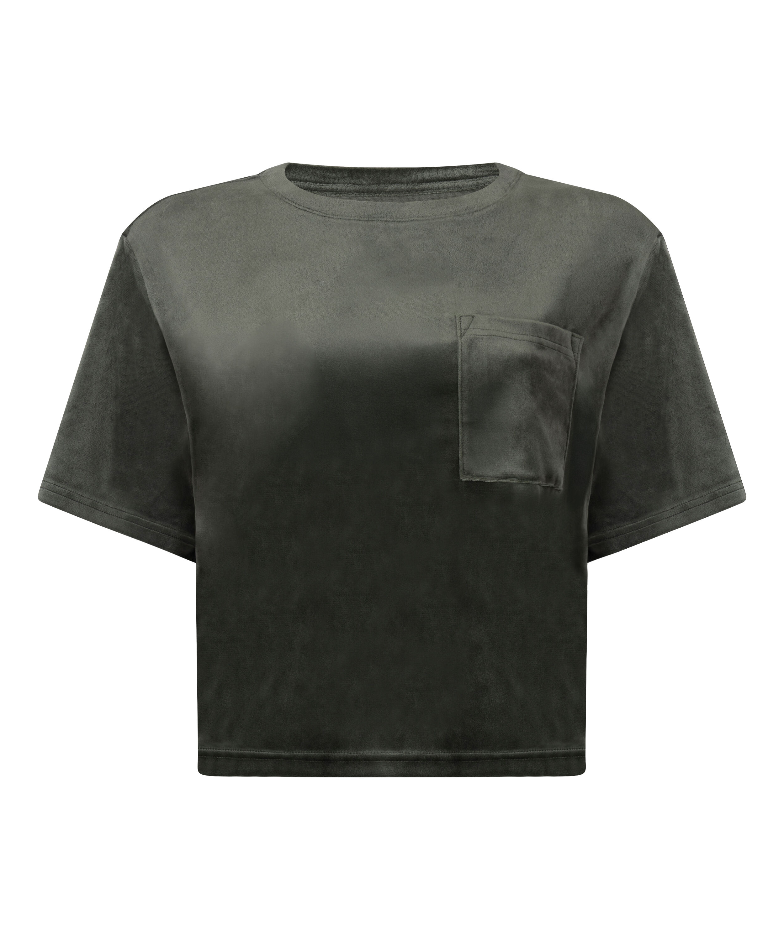 Top Velours Pocket, Groen