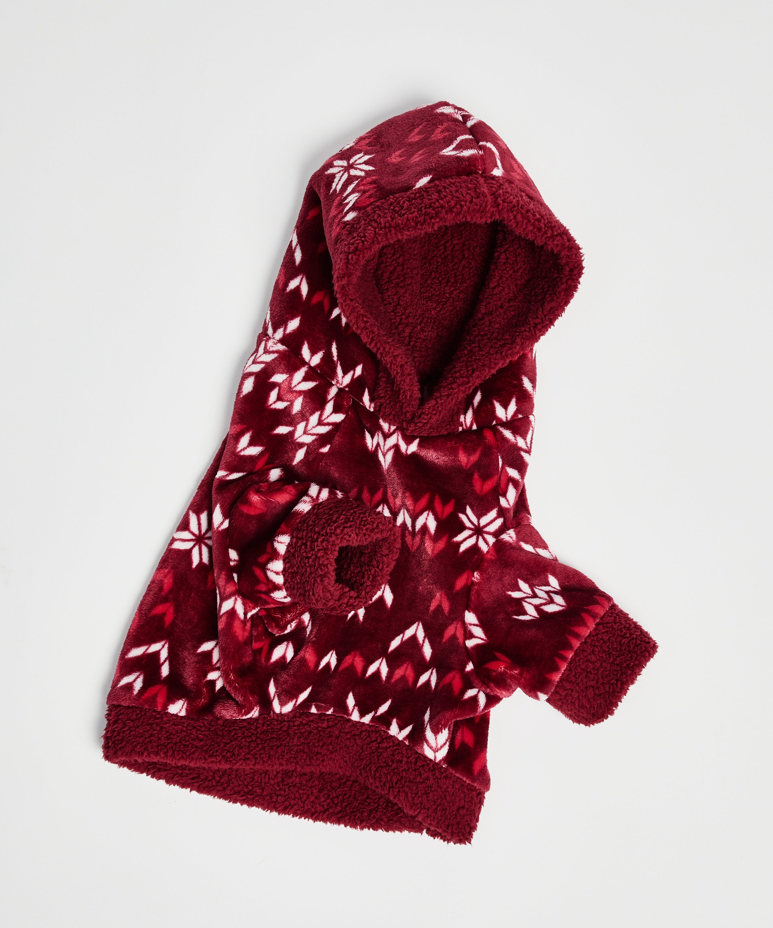 Fleece honden onesie, Rood, main