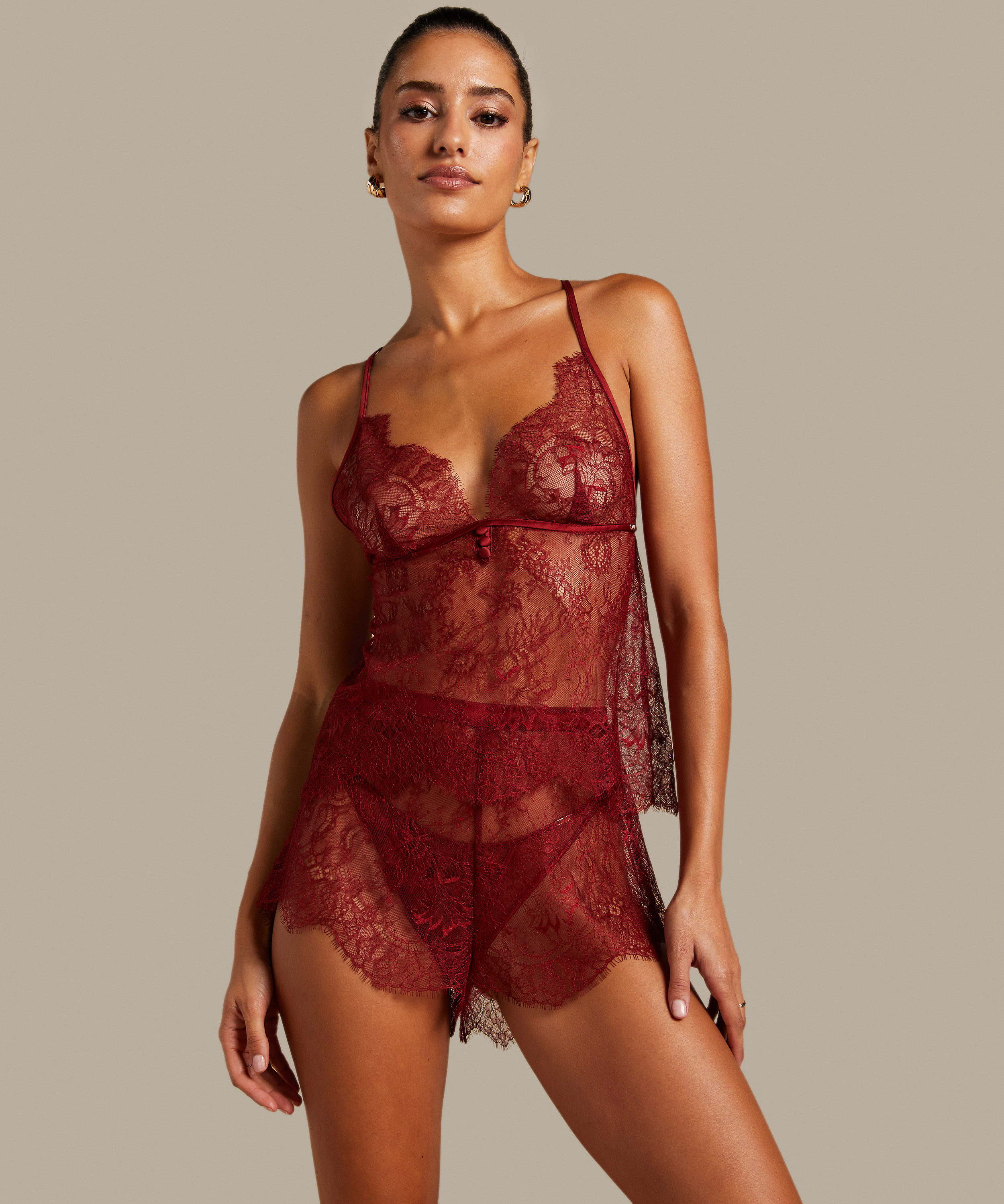 Cami Lace Delphine, Rood, main