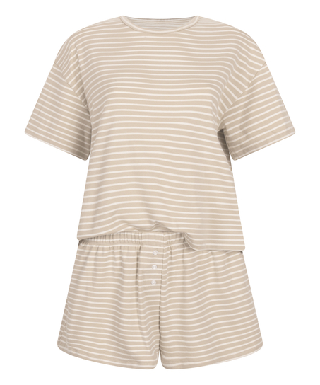 Pyjama-Set Jersey, Beige