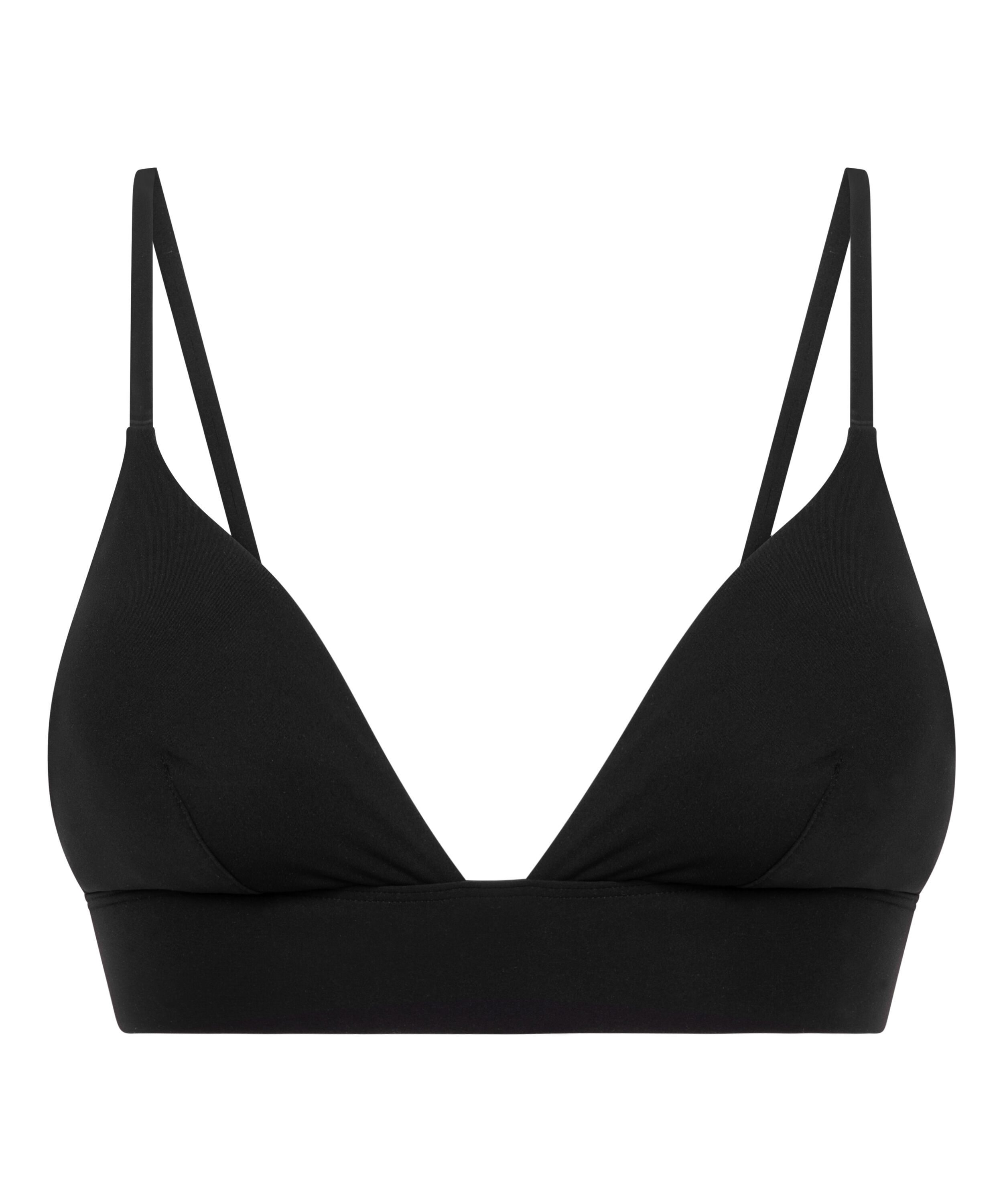 Triangel bralette Smooth, Zwart