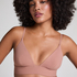 Triangel bralette Smooth, Bruin