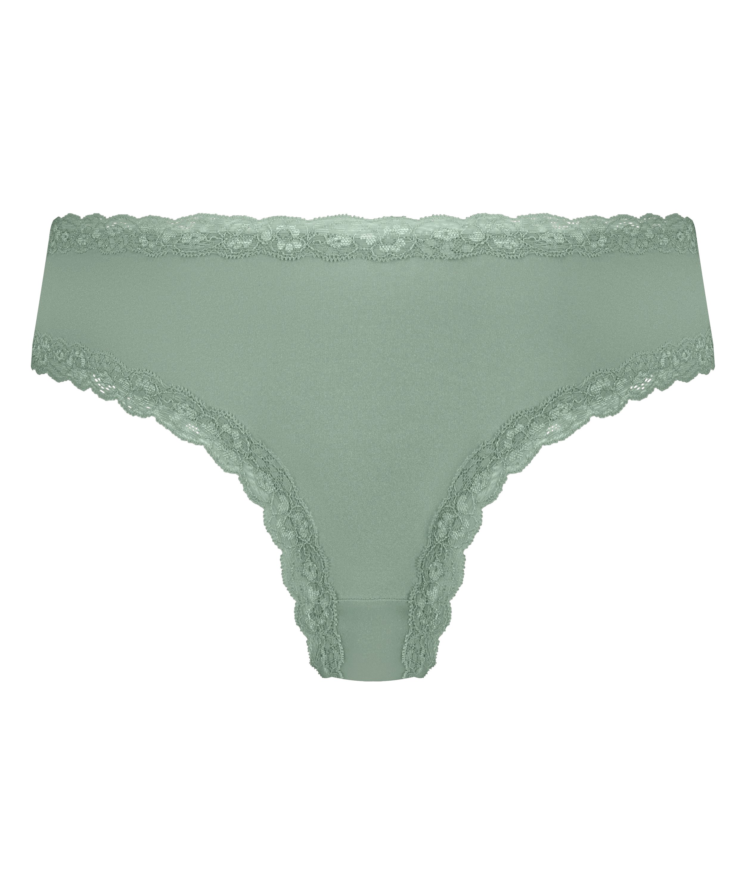 Slip br&eacute;silien V-shape mesh, Vert, main
