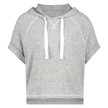 Hoodie korte mouwen, Grijs