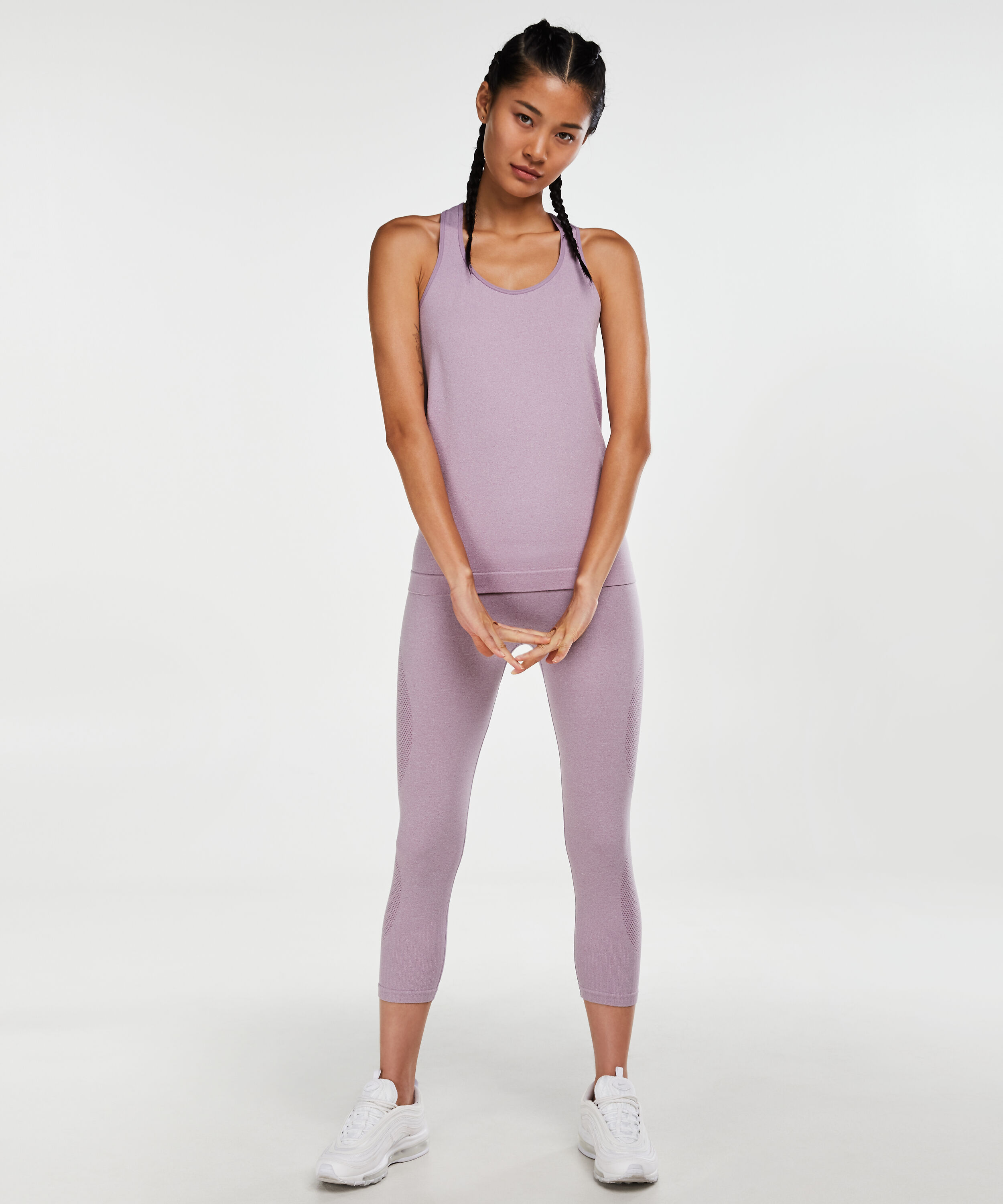 HKMX high waist capri roundknit, Pourpre HKMX high waist capri roundknit, Pourpre