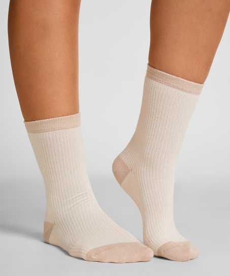 Chaussettes courtes en modal, Blanc