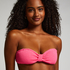 Bandeau bikinitop Crinkle, Roze
