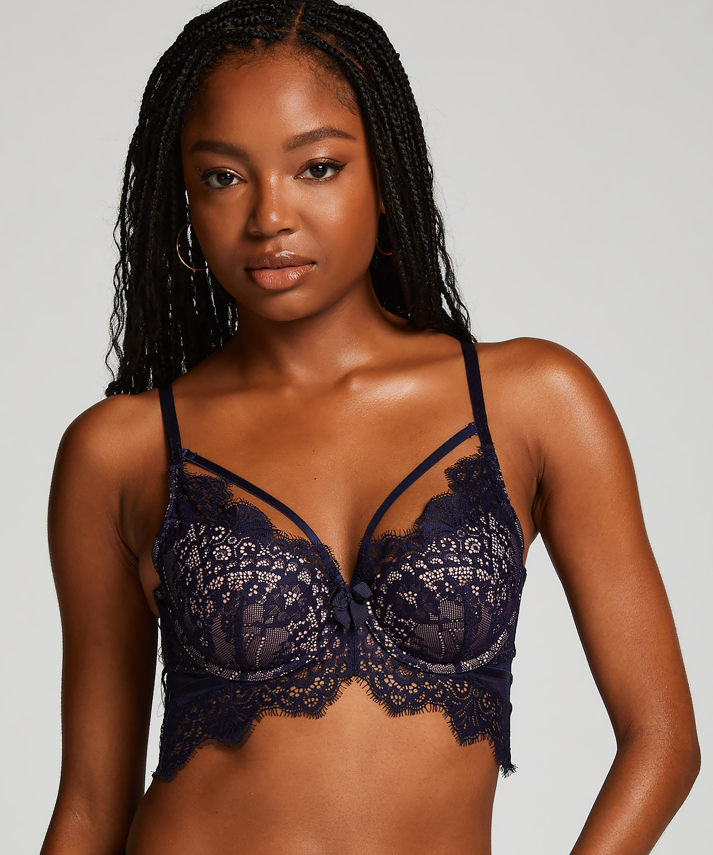Soutien-gorge &agrave; armatures pr&eacute;form&eacute; longline Marilee, Bleu, main