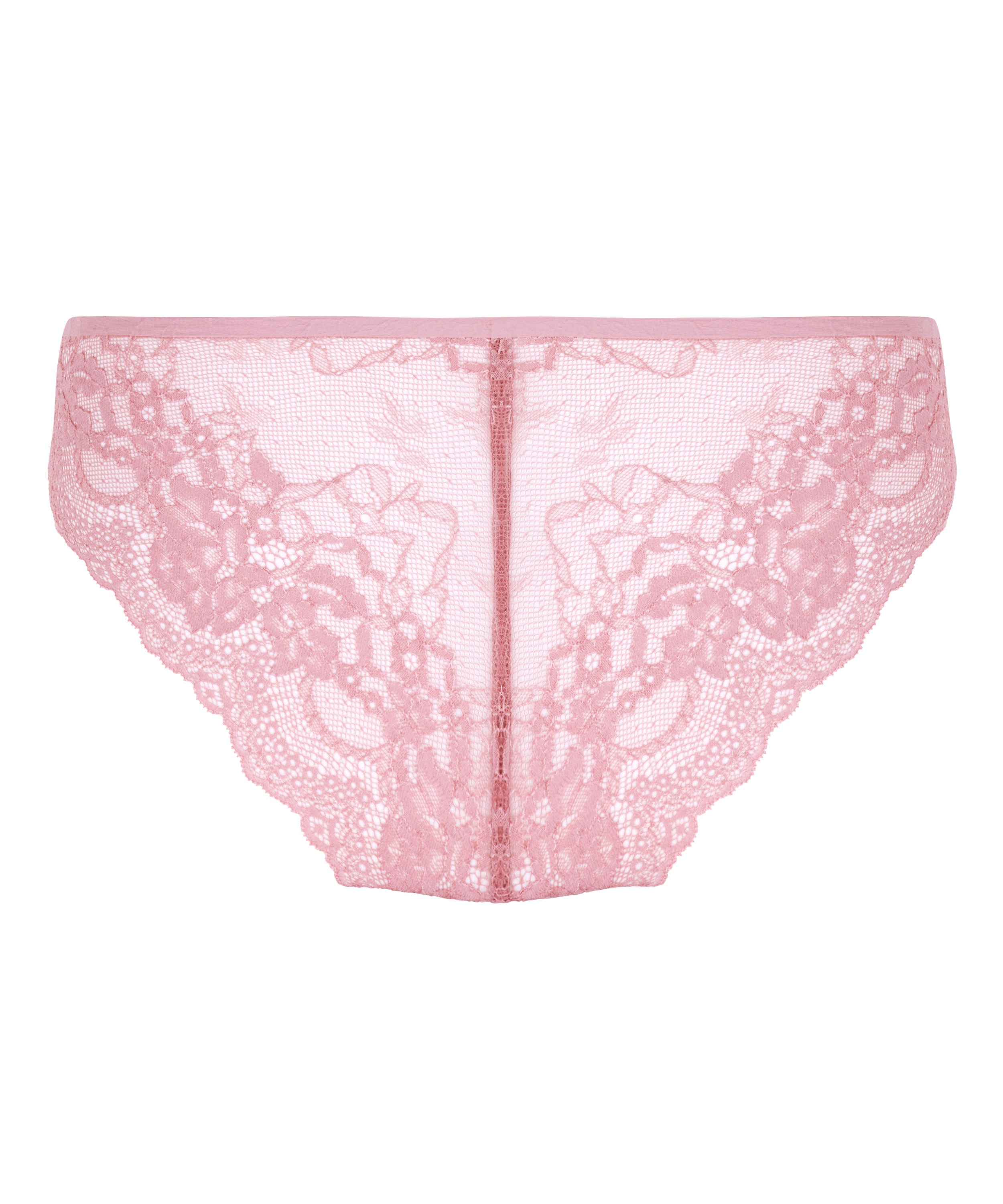 Slip brésilien Invisible Lace Back, Rose, main