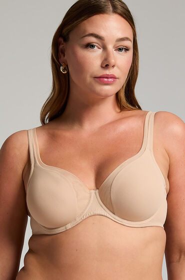 Hunkemöller Niet-voorgevormde Beugel Bh Mesh Beige