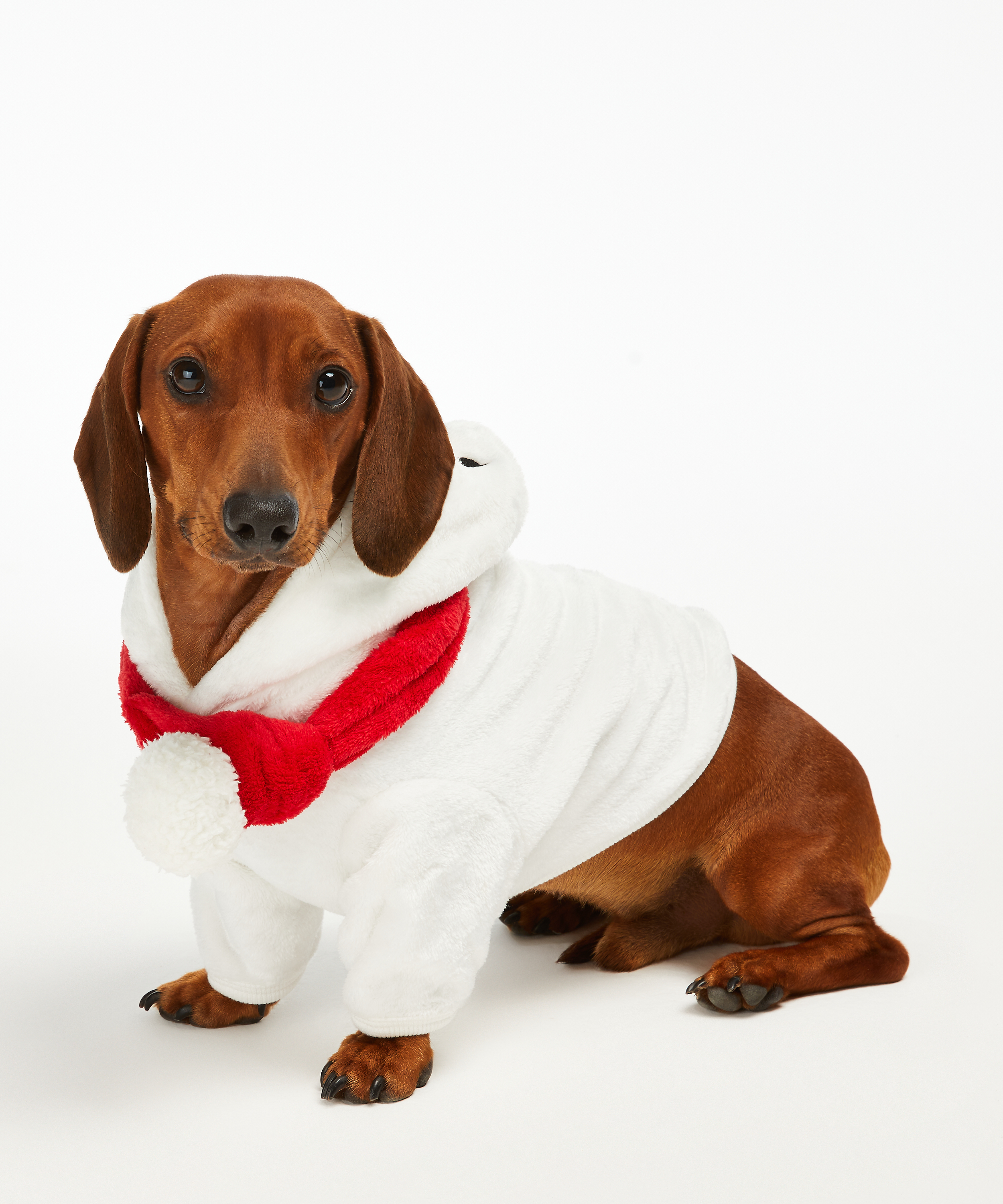 Onesie chiens en polaire, Blanc, main