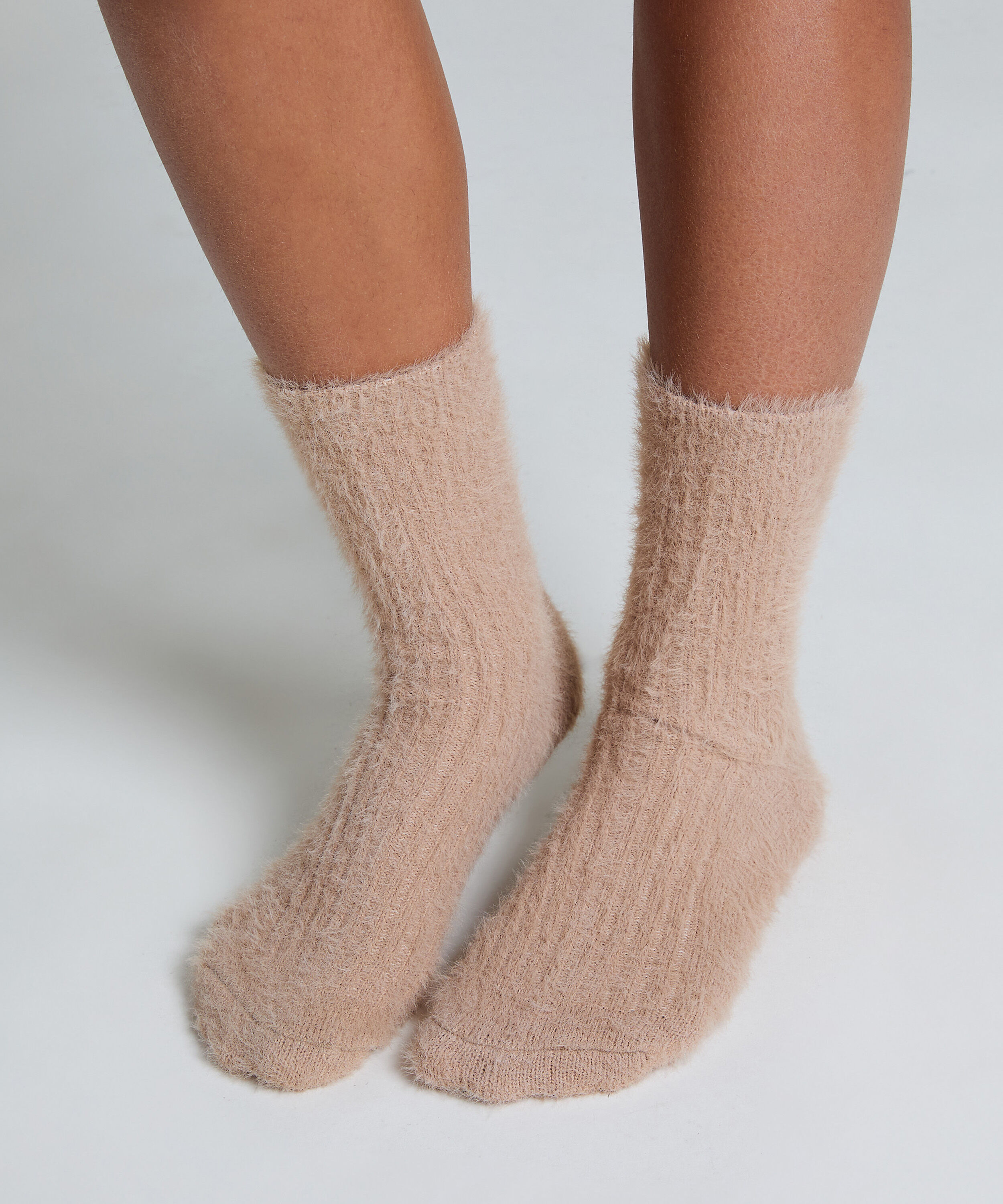 Liv Fluffy Sokken, Beige