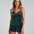 Cami top Velours Lace, Groen