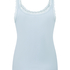 Rib Jersey Singlet met Kant, Blauw