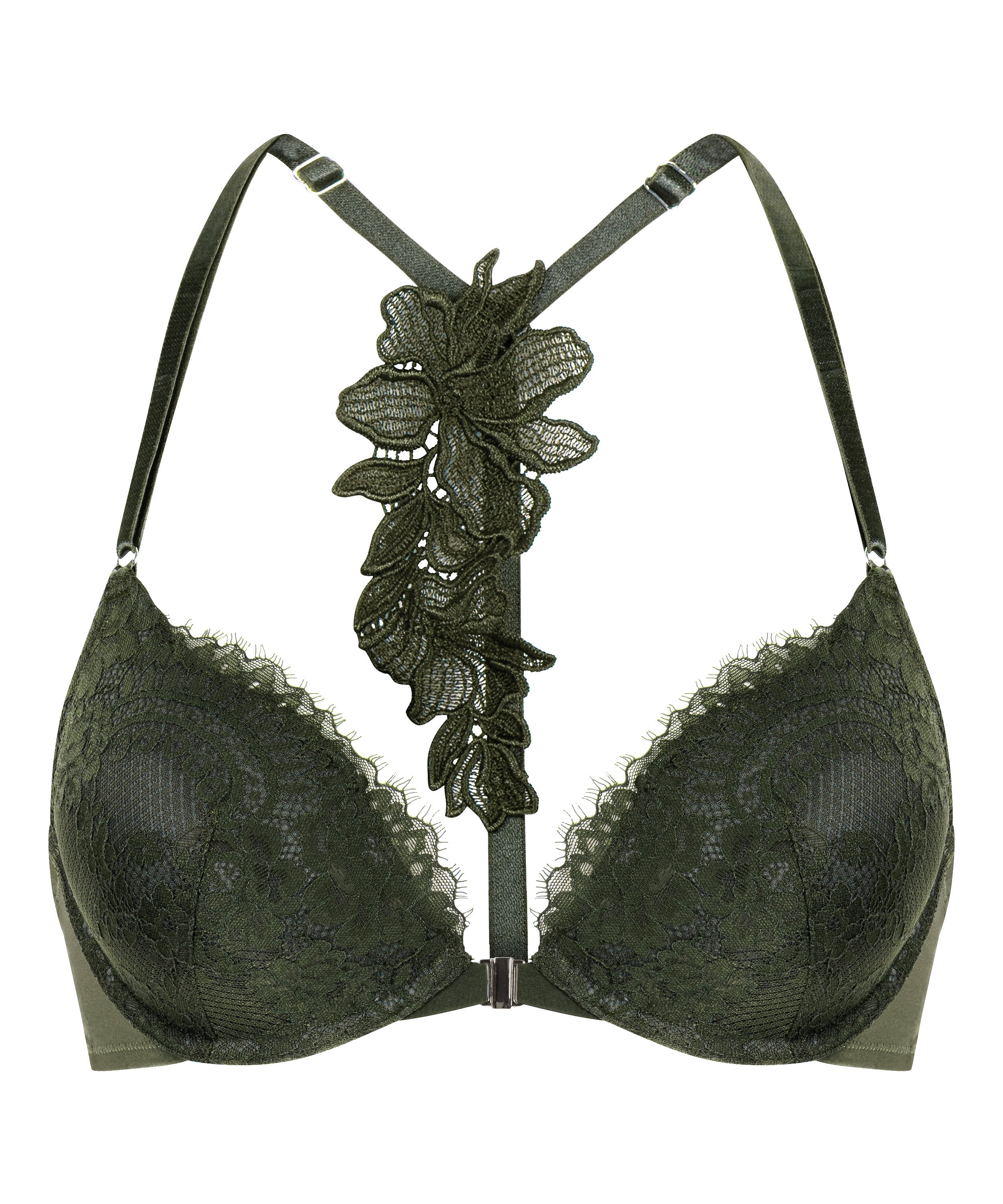 Soutien-gorge &agrave; armatures rembourr&eacute; push-up Amara, Vert, main