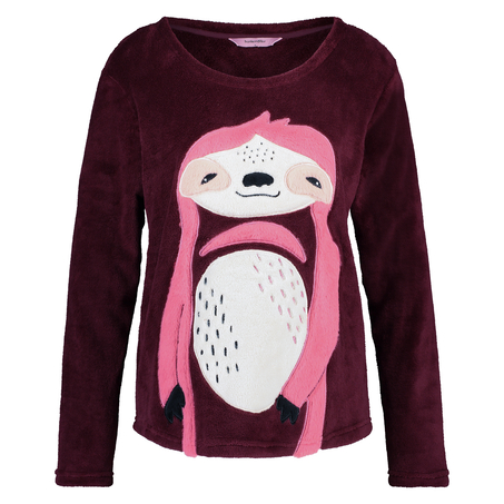 Trui fleece lang, Rood