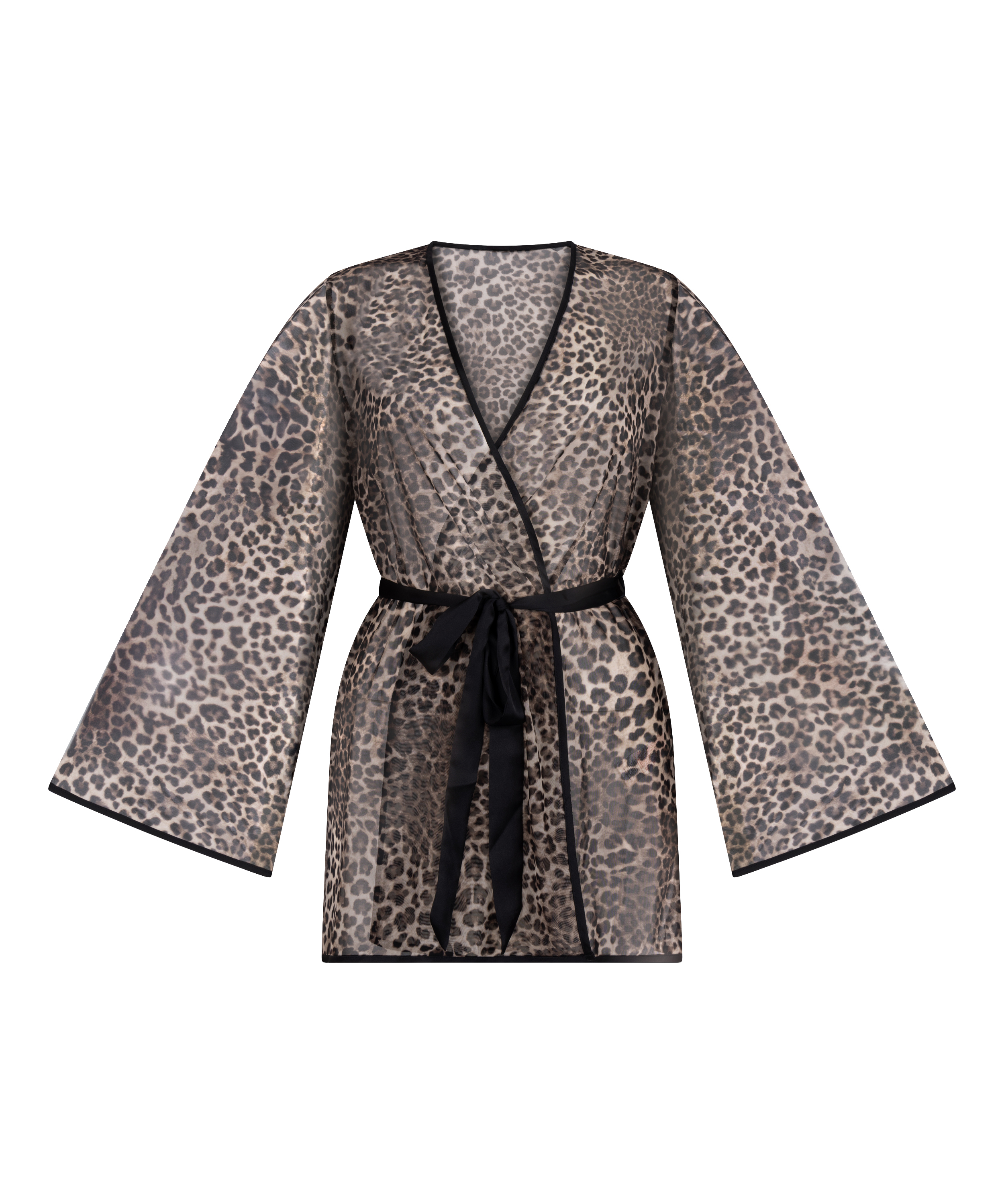 Kimono Leopard, Zwart, main