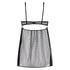 Nuisette à armatures Dot Mesh Bow, Noir