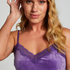 Cami top Velours Lace, Paars