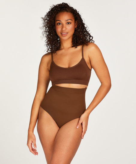 Naadloze corrigerend string met hoge taille, Rood