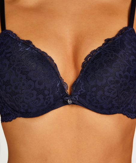 Soutien-gorge &agrave; armatures pr&eacute;form&eacute; push-up Marine, Bleu