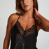 Cami top Leopard, Zwart