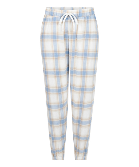 Petite pantalon de pyjama en serg&eacute;, Bleu