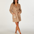 Badjas Fleece, Beige