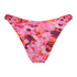 Slip de Bikini Échancrés Floral, Rose