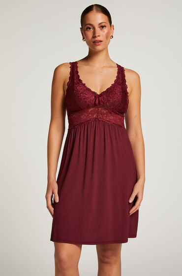 Hunkemöller Slipdress Nora Lace Paars