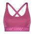 HKMX sport bh The Crop Logo Level 1, Roze