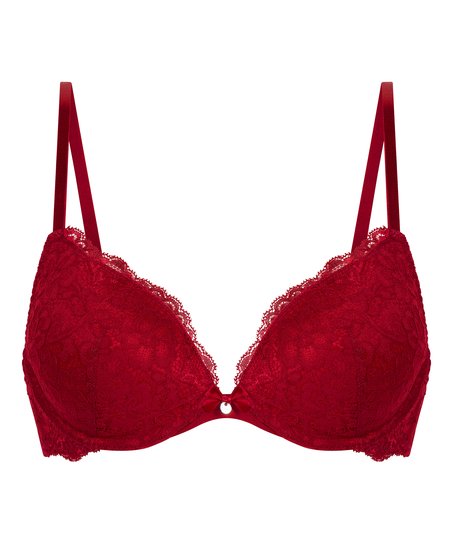 Soutien-gorge &agrave; armatures pr&eacute;form&eacute; push-up Marine, Rouge