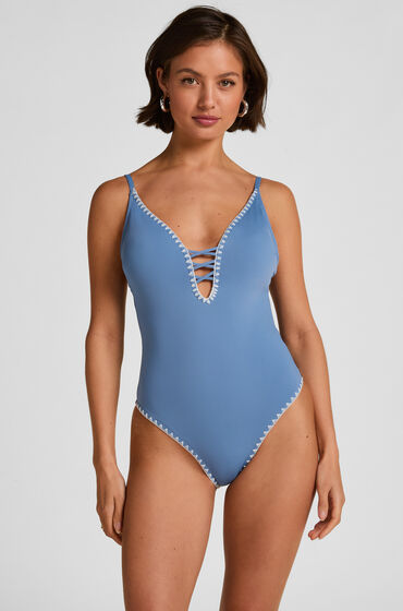 Hunkemöller Badpak Joburg Blauw