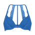 Soutien-gorge à armatures préformé push-up Milaan, Bleu