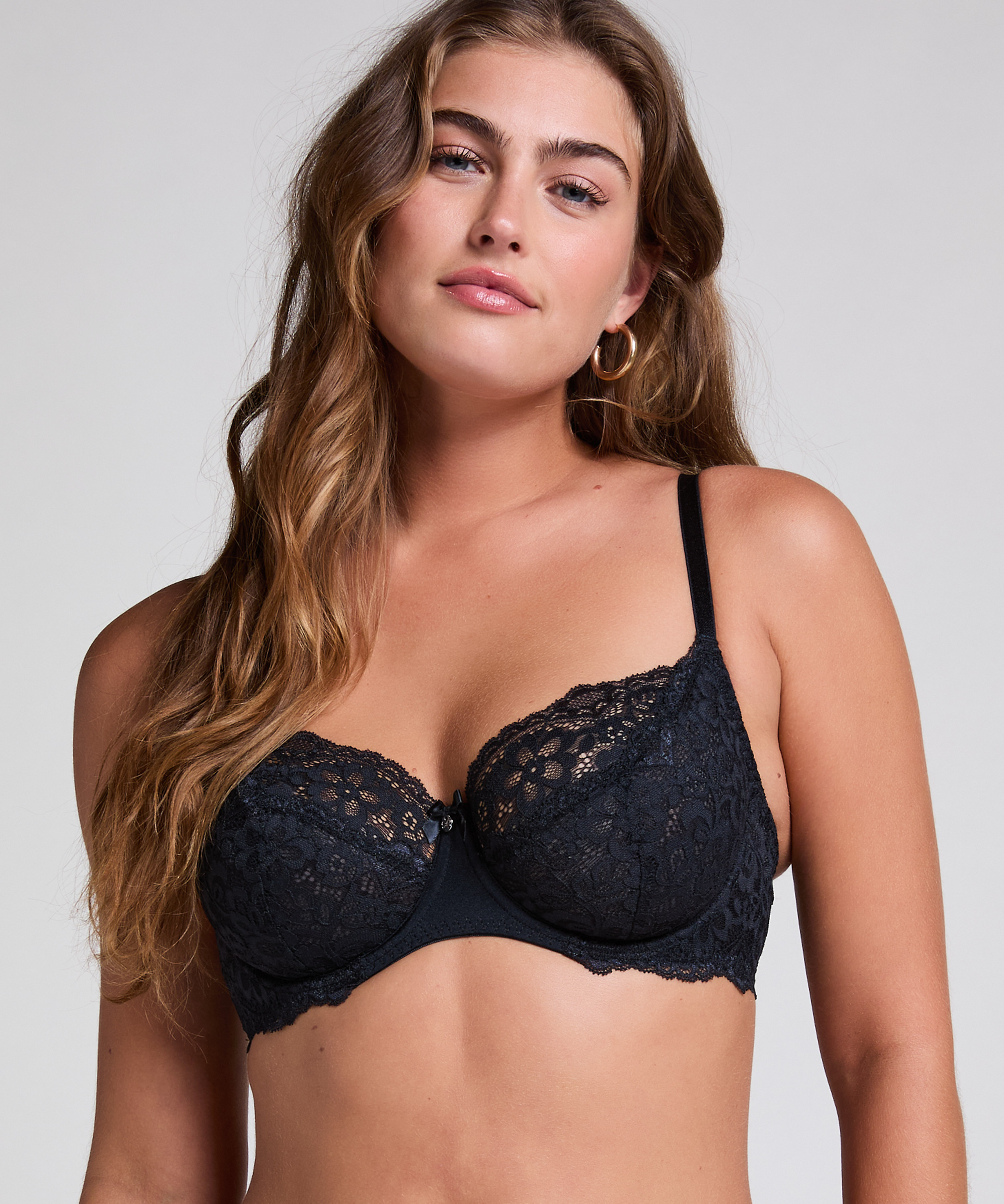 Soutien-gorge à armatures non-préformé Marine, Noir, main