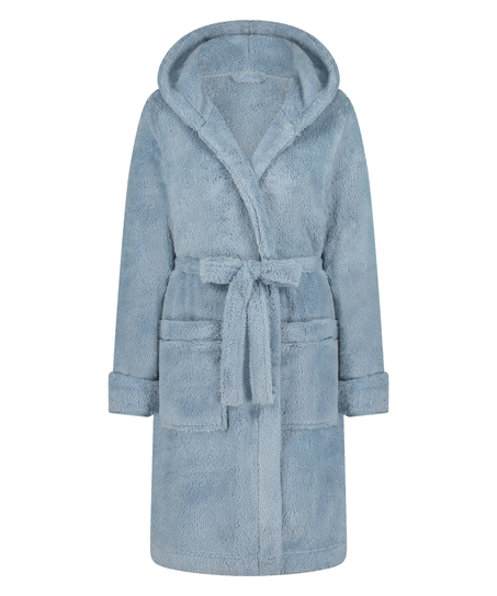 Badjas Fleece kort, Blauw