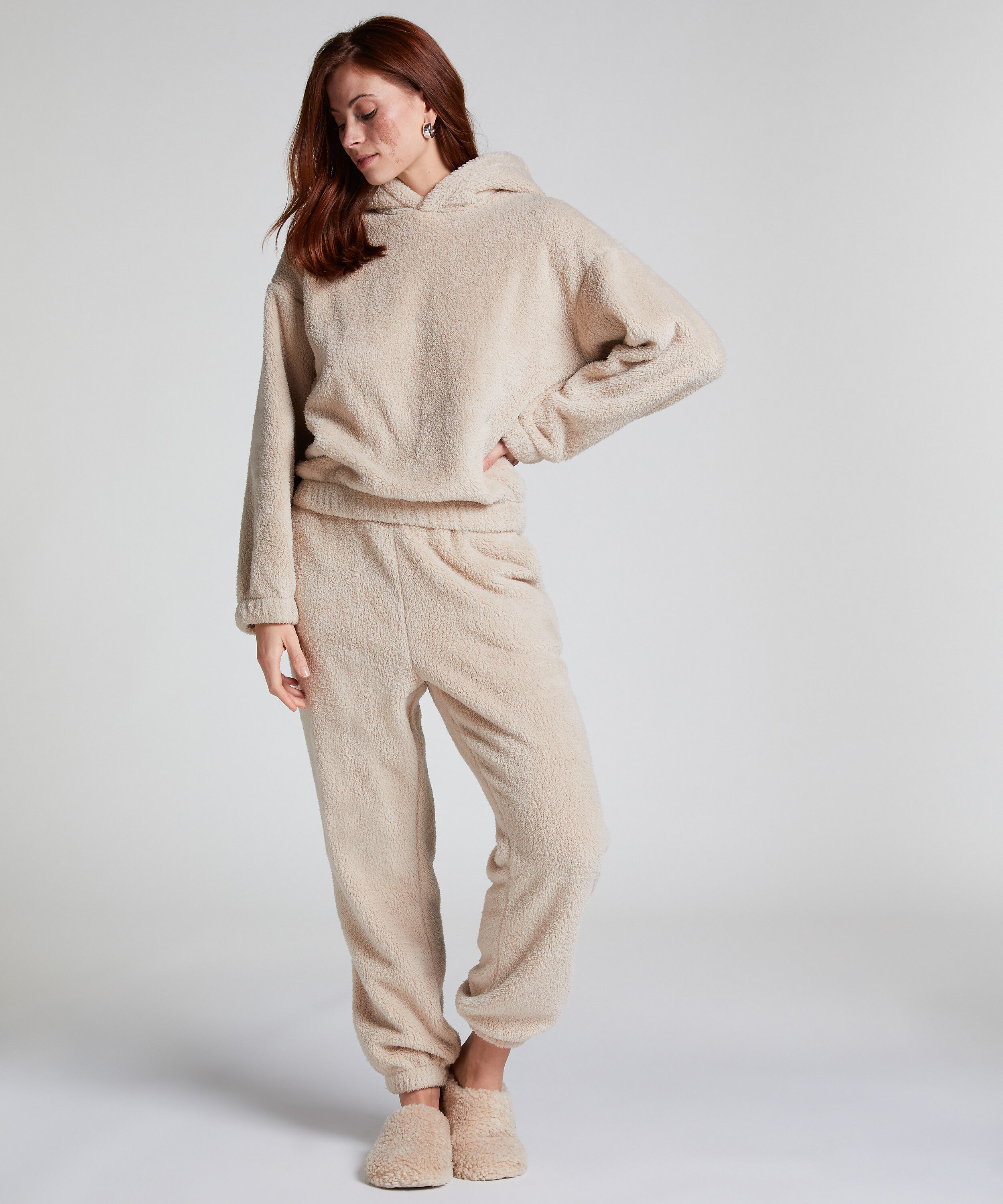 Joggingbroek Fleece Snuggle, Beige