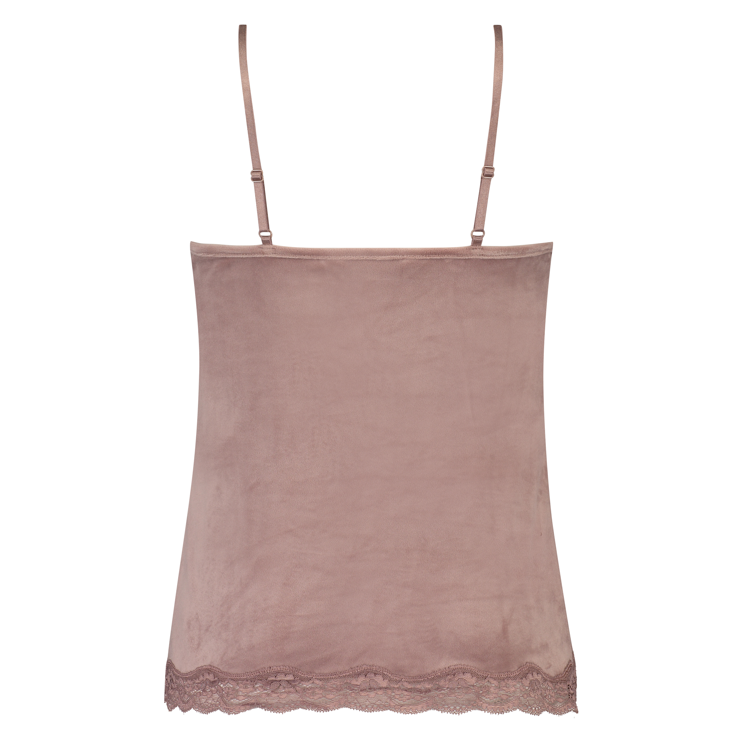 Camisole velours Dentelle, Rose, main
