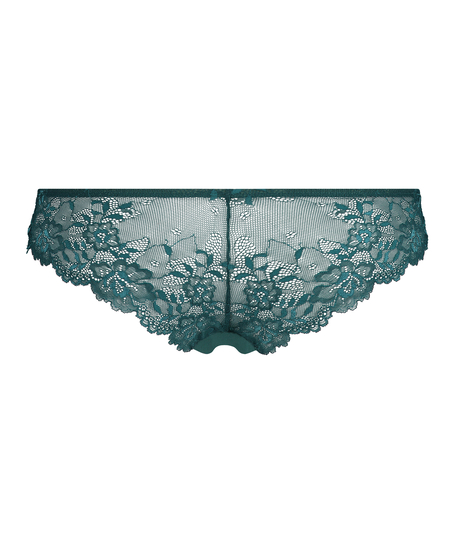 Slip br&eacute;silien Crystal Lace, Bleu