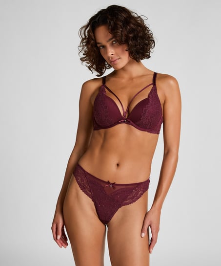 Voorgevormde push-up beugel bh Isadora, Rood