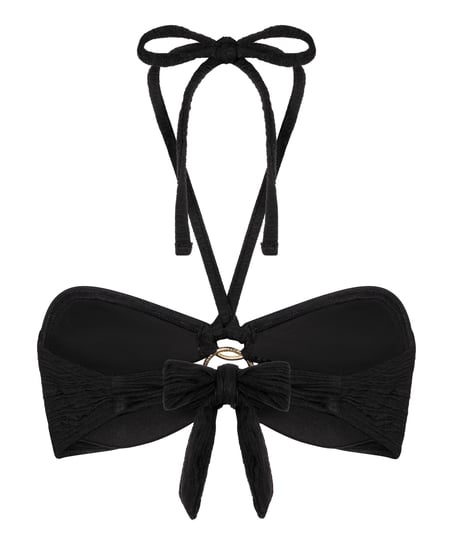 Bandeau bikini top Bahamas, Zwart