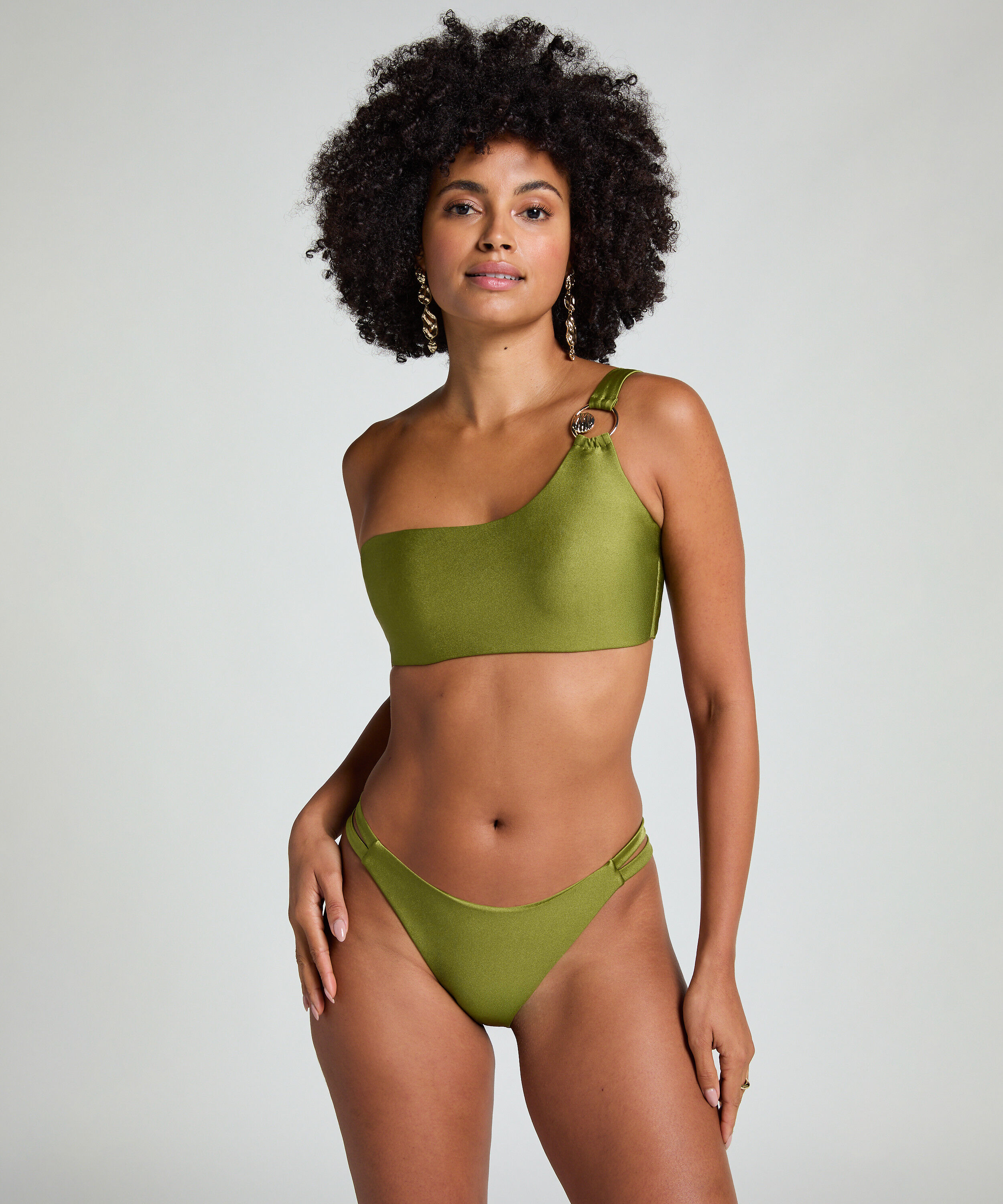 Bas de bikini jambes hautes Holbox, Vert