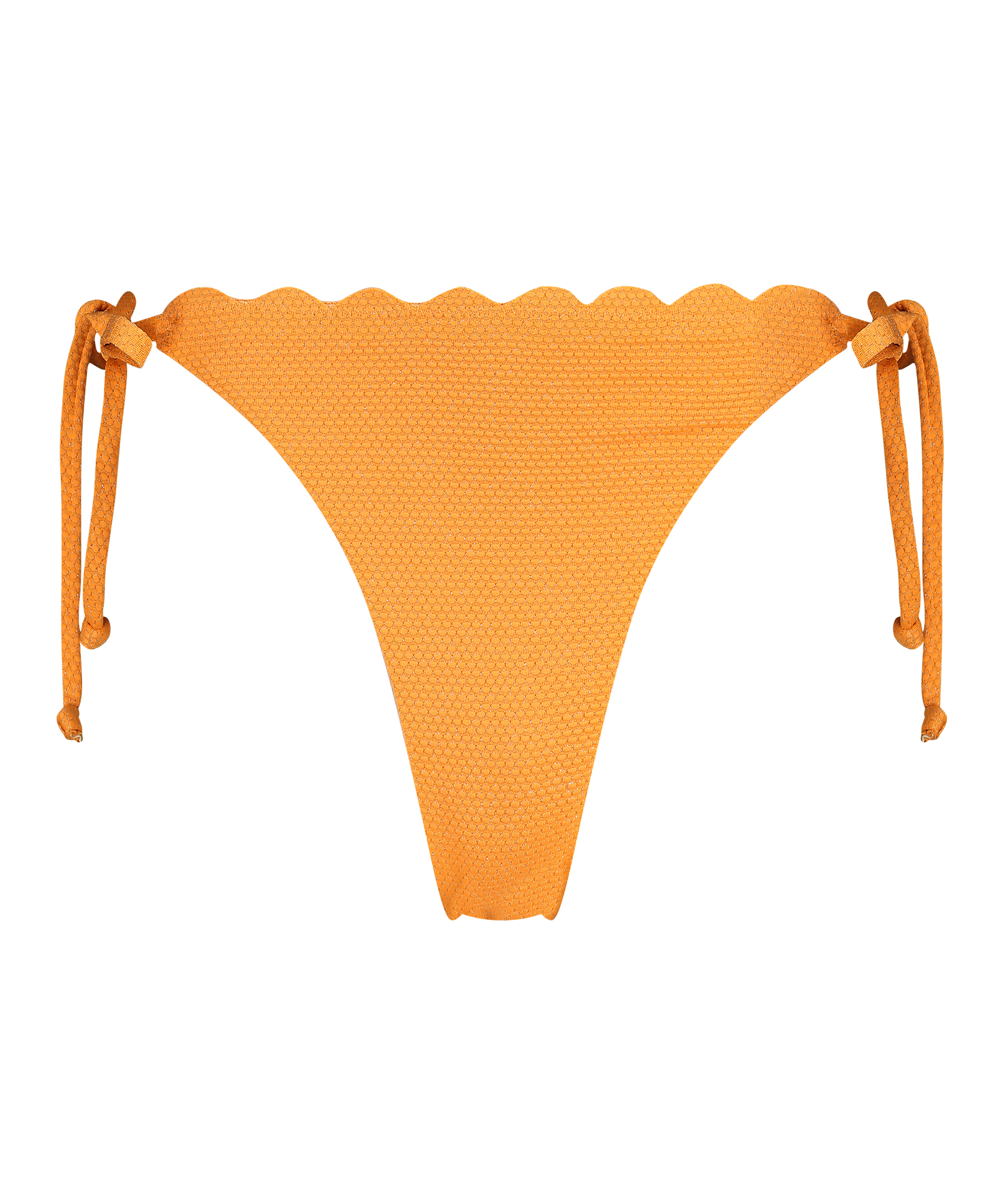 Cheeky Tanga Bikinibroekje Scallop Lurex, Oranje, main