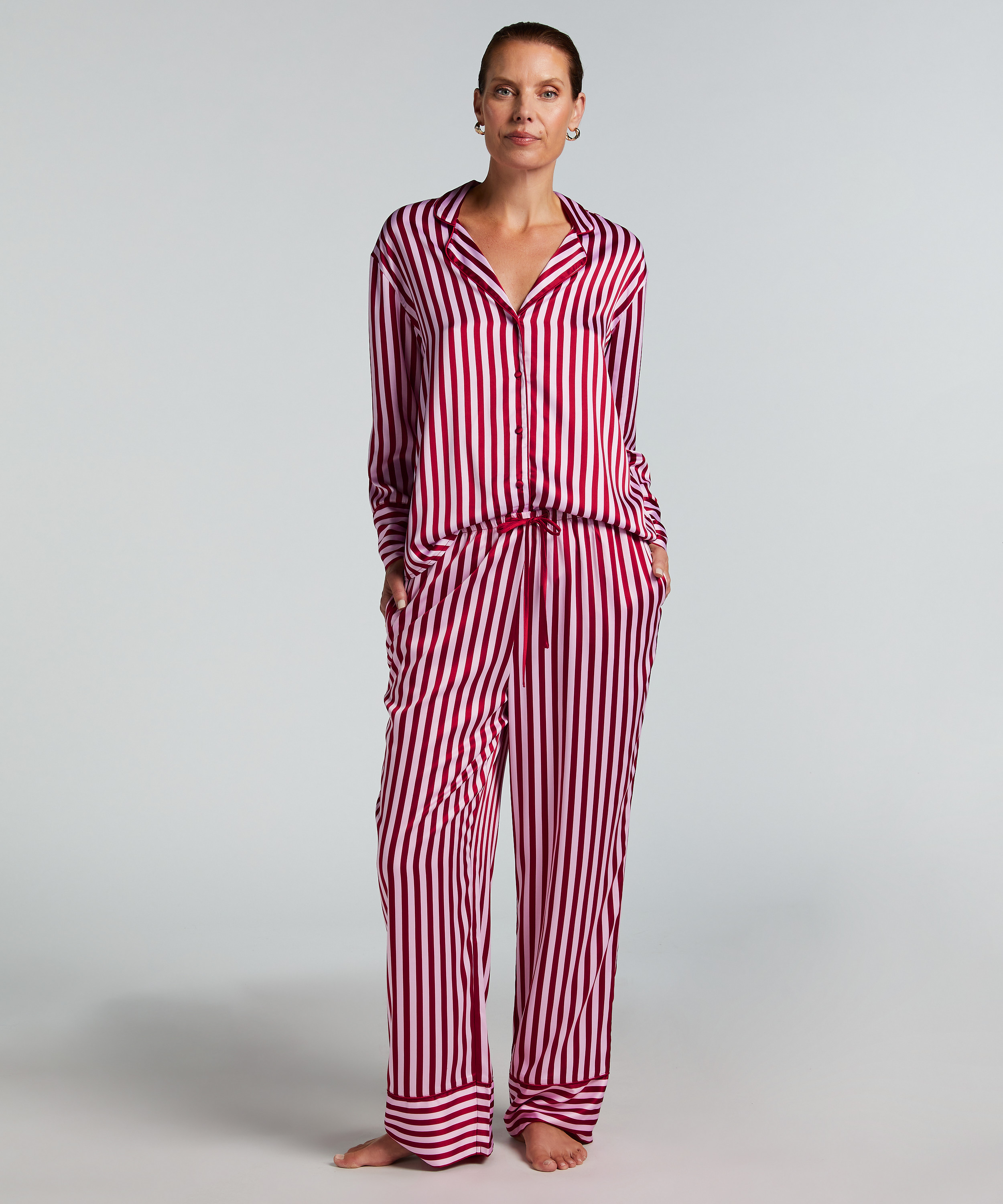 Pantalon Satin, Rose, main