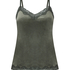 Cami top Velours Lace, Groen