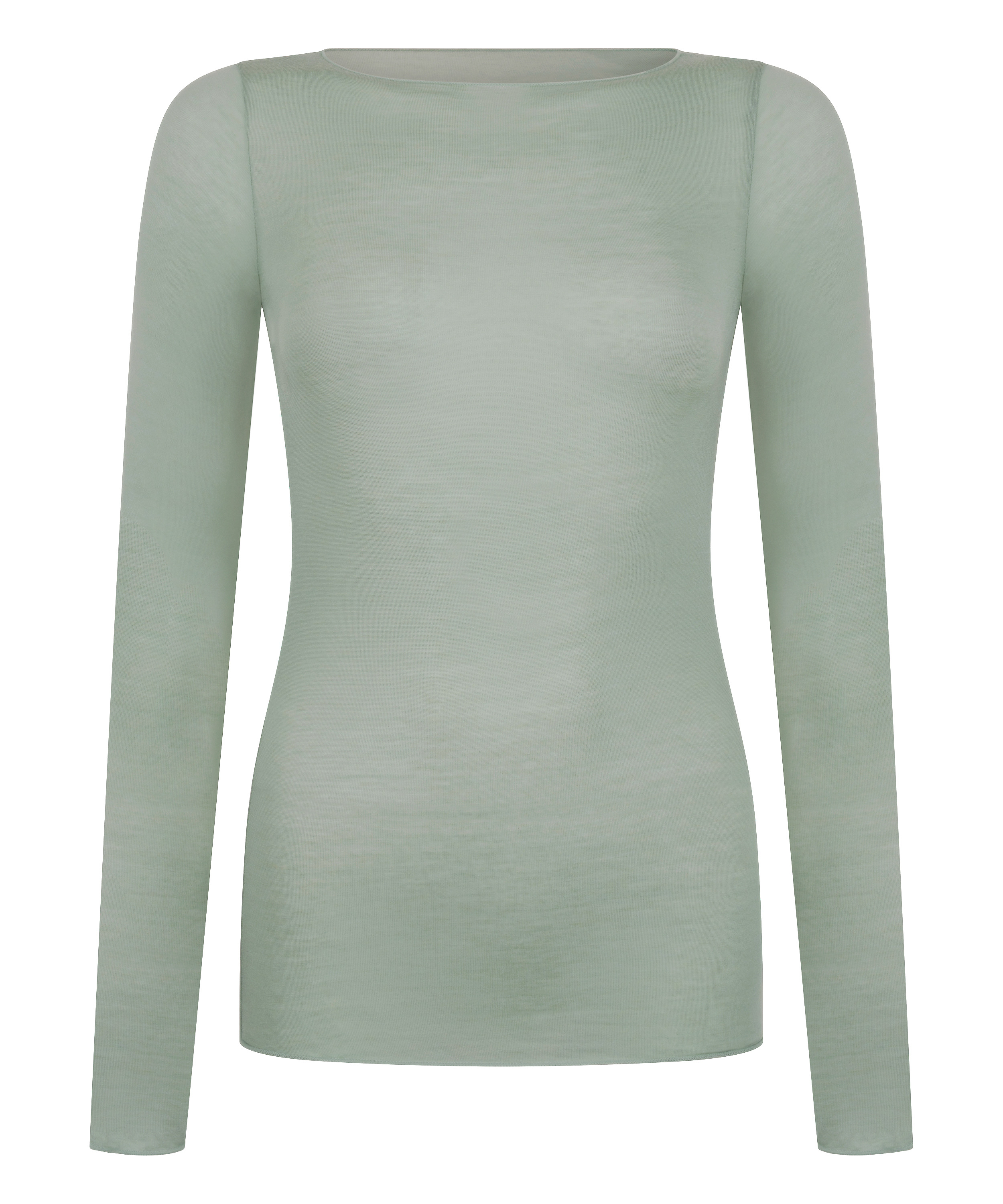 super soft Boothals shirt met Cashmere, Groen, main