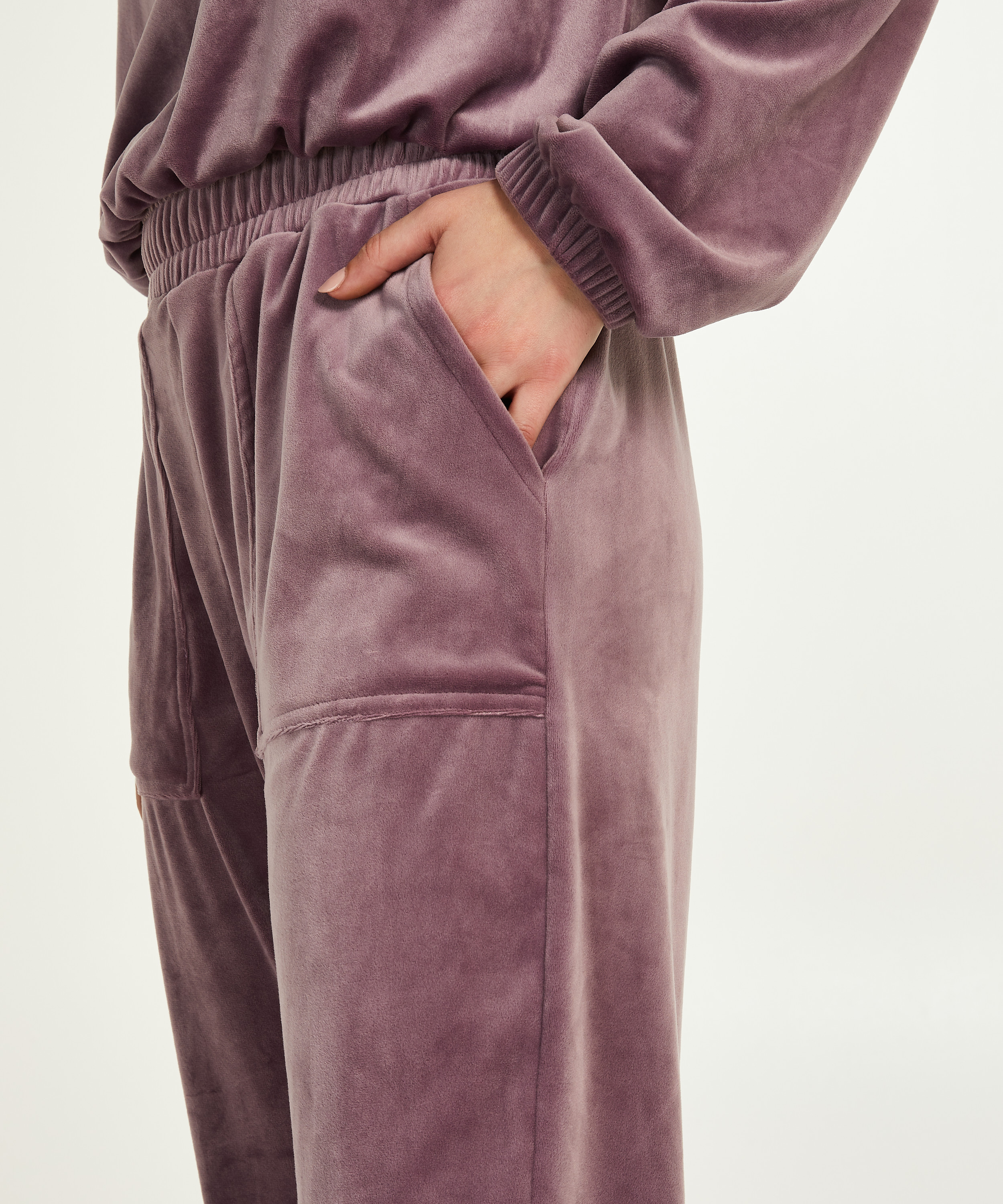 Pantalon de jogging Velours long, Pourpre, main